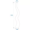 EUROPALMS Design vaas WAVE-150, wit 83011904
