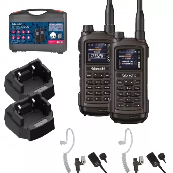 Albrecht Tectalk Duo PMR446 + Freenet 1W portofoonset met hard-carry-case (2-pack) 29148.S1