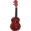 DIMAVERY UK-100 sopraan-ukulele, Flamed Red 26255807