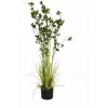 EUROPALMS groenblijvende struik met gras kunstplant, 120 cm 82600183