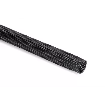 HellermannTyton HEGP12-PET-BK gevlochten kabelbeschermingsslang, polyester, zwart, 8-17 mm, 100 m 170-11200