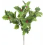EUROPALMS kunstmatige hulsttak 43cm, groene bladeren met rode bessen, buigzame steel, kerstdecoratie voor binnen 83500565