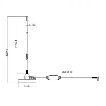 Midland Albrecht MAG31 DAB+ magneetvoetantenne met versterker, Band III, 3m kabel, SMB-aansluiting 62336