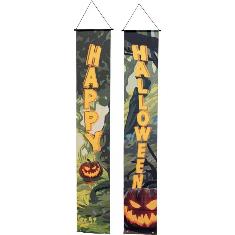 EUROPALMS Halloween banner, spookbos, 2-delige set, 30x180cm (80164207)