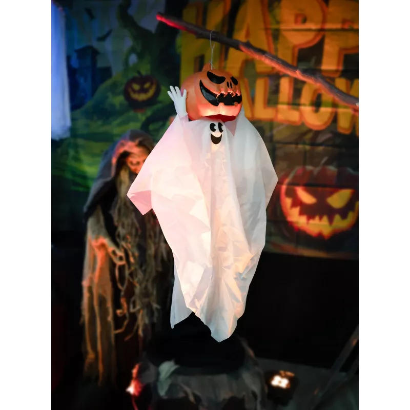 EUROPALMS geanimeerde Halloween pompoengeest, 110cm 83316173