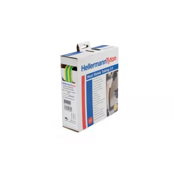 HellermannTyton HIS-3 6/2 mm warmtekrimpkous, 3:1, groen/geel, 5 m