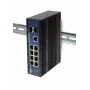 ALLNET ALL-SGI8010PDM industrial managed Layer2+ 10-poorts Gigabit PoE-switch, 7x PoE+ 2x SFP 1x PD, ventilatorloos IP40