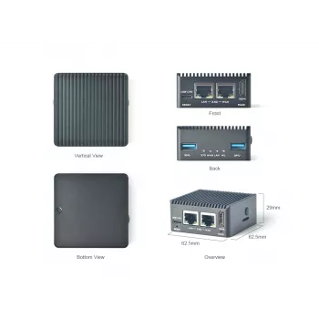 ALLNET FriendlyELEC NanoPi R5C dual 2.5GbE router SBC, 4GB RAM, 32GB eMMC, Wi-Fi 5, metalen behuizing R5C_4G_32mmc_combo_wifi