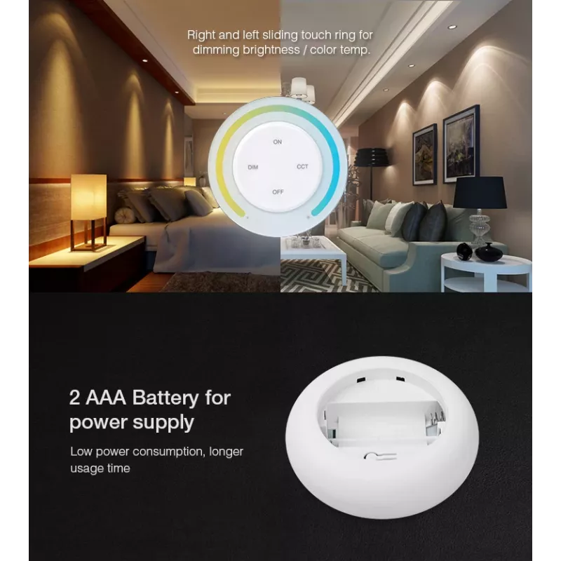 SYNERGY21 S1-G Sunrise LED-afstandsbediening voor dual white CCT MiLight/MiBoxer systemen