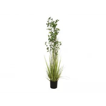 EUROPALMS groenblijvende struik met gras, kunstplant, 182 cm 82600185