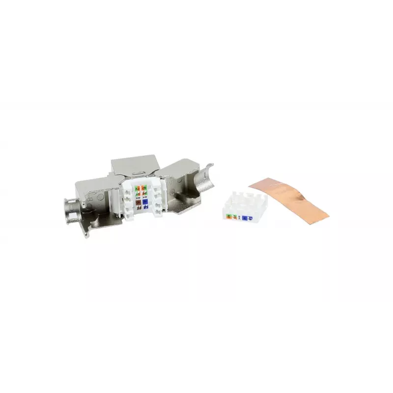 SYNERGY21 S216378V3 CAT8.1 RJ45 keystone-module, slim-line kort, GHMT-gecertificeerd, wit