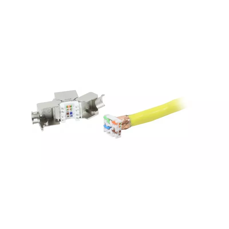 SYNERGY21 S216378V3 CAT8.1 RJ45 keystone-module, slim-line kort, GHMT-gecertificeerd, wit