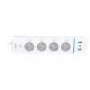 ALLNET ESP32 WiFi slim stopcontactdoos ALL3079-4, 4 AC-stopcontacten, 2x USB-A & 1x USB-C, energiemeting