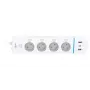 ALLNET ESP32 WiFi slim stopcontactdoos ALL3079-4, 4 AC-stopcontacten, 2x USB-A & 1x USB-C, energiemeting