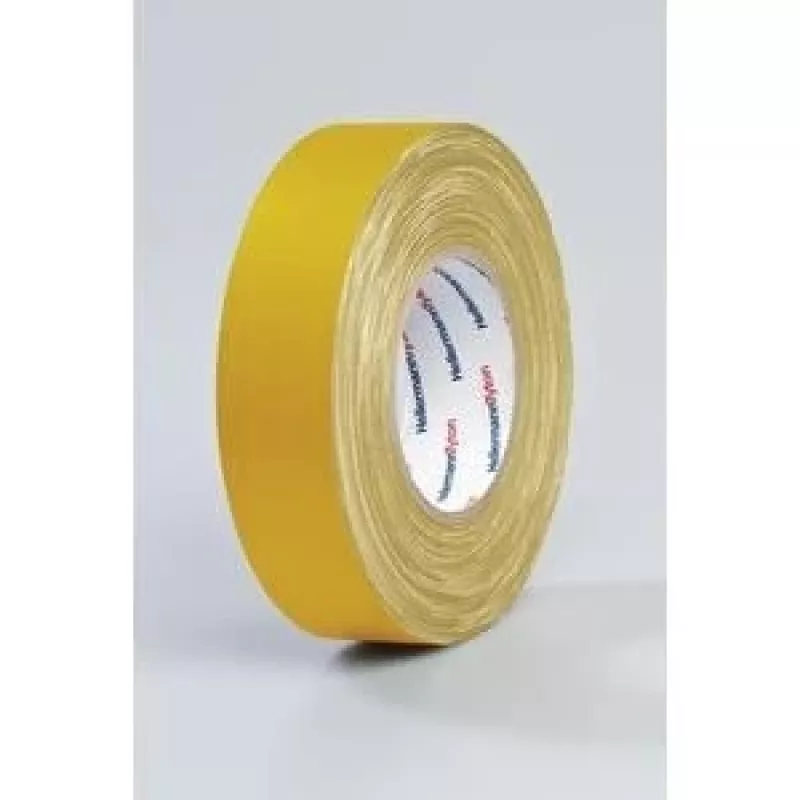 HellermannTyton HTAPE-TEX-19x10 meerdoelig weefband, geel, 19 mm x 10 m 712-00202