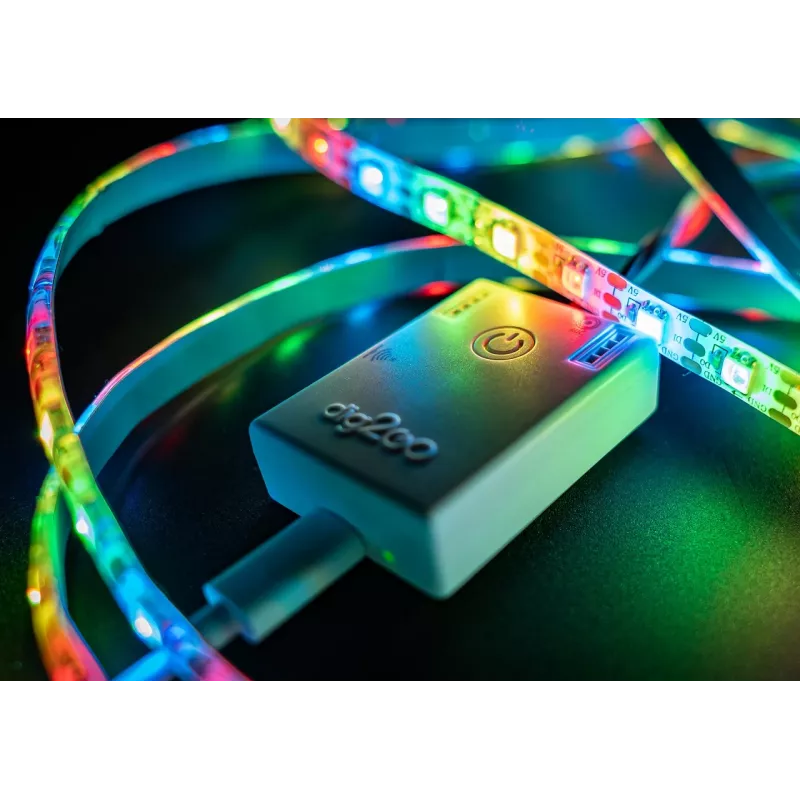 SYNERGY21 QuinLED dig2GO draagbare digitale LED-bundel met RGBW-strip, vermogenscontroller en voeding S21-LED-JT230011