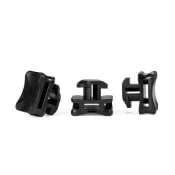 HellermannTyton ACFM7W10PT5.3 kabelbinderhouder voor DIN-rail, slagvast PA66, zwart, 25 stuks 151-03246