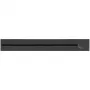 SYNERGY21 MODULRAIL 600mm stekkerdoos met schakelaar, 3 Schuko-stopcontacten, zwart S21-MR005
