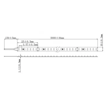 SYNERGY21 LED flex strip 2210 - 70 NW DC24V 24W IP20 CRI90 xSpecial model LED-LIGHTS24x
