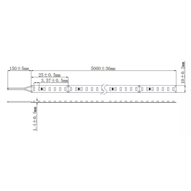 SYNERGY21 LED flex strip 2210 - 70 NW DC24V 24W IP20 CRI90 xSpecial model LED-LIGHTS24x
