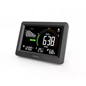 Technoline WL1028 CO2-monitor luchtkwaliteitsmonitor met alarm zwart