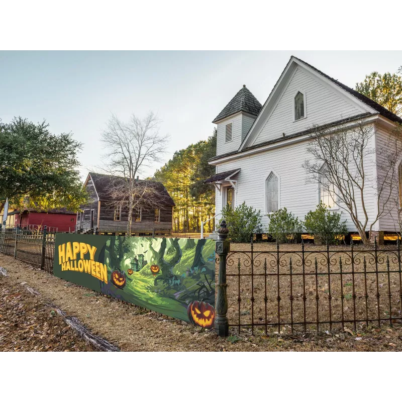 EUROPALMS Halloween banner, spookbos, 300x90cm 80164205