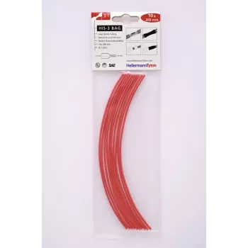 HellermannTyton HIS-3-BAG warmtekrimpkous 3:1 1,5 mm naar 0,5 mm rood 10 stuks