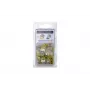 HellermannTyton HelaCon Plus Mini HCPM-2 push-in verbinder, 2-polig, 0,5-2,5mm², transparant/geel, 20-pack 148-90054