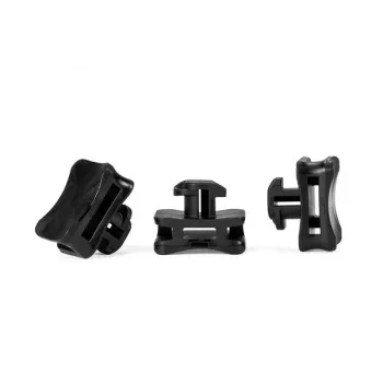 HellermannTyton ACFM5W8PT4,5 kabelbinderhouder voor DIN-rail, slagvast PA66, zwart, 25 stuks 151-03245