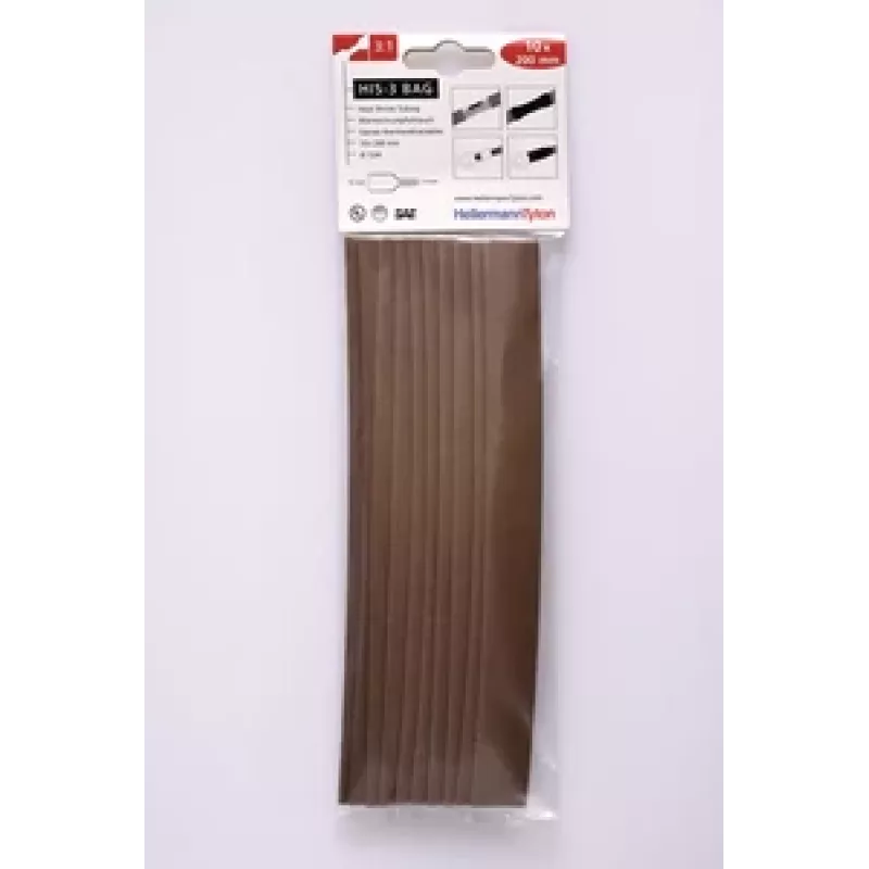 HELLERMANNTYTON warmtekrimpkous-set HIS-3, 3:1 krimpverhouding, verschillende kleuren, 100 stuks, 200 mm lengte 308-31214
