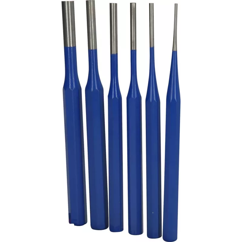 Brilliant Tools BT085006 rollpen-doorslagset, 6-delig, 3-10 mm, chroom-vanadiumstaal