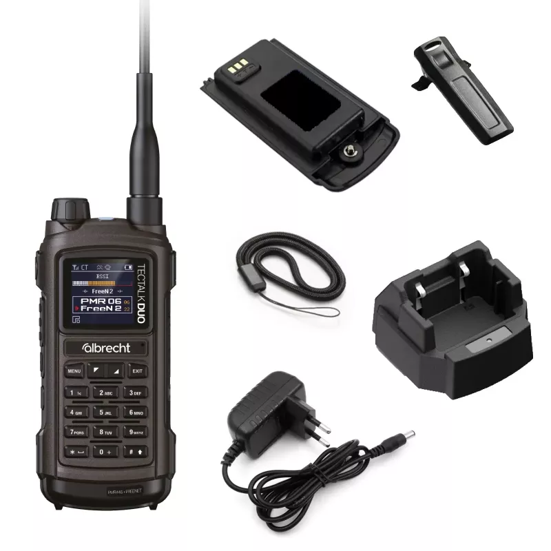 Albrecht Tectalk Duo PMR446 Freenet 1W portofoon-set zwart 29148