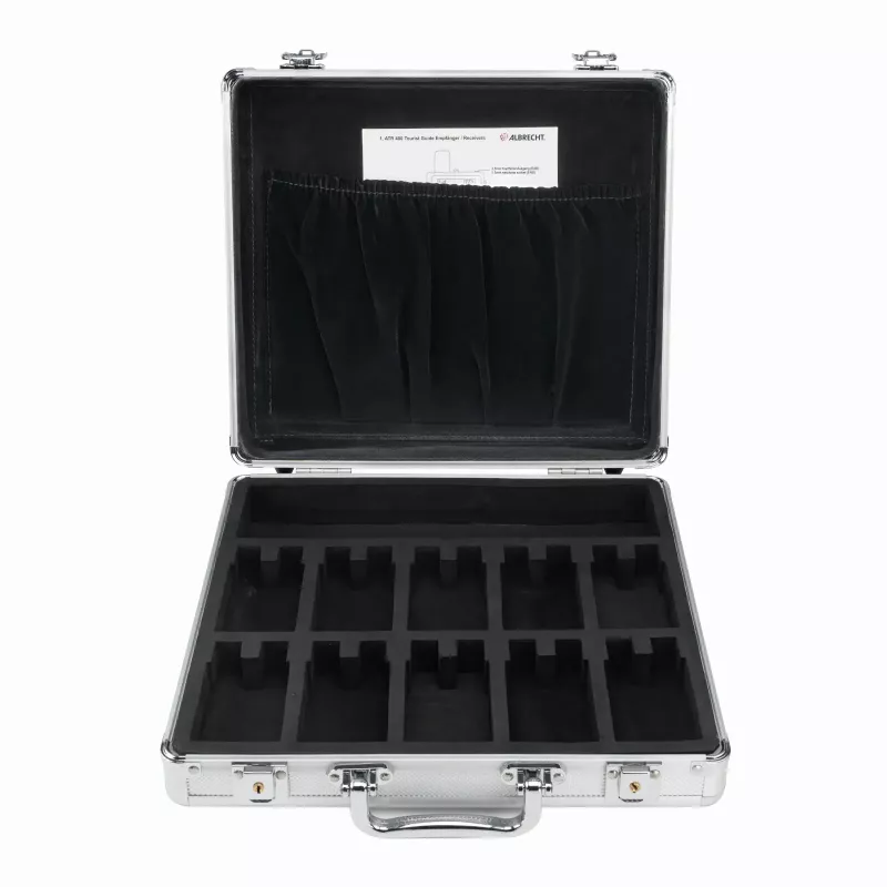 MIDLAND ATT/ATR400 tourguide-systeemset met 10 ontvangers, oplaadcase, headset-microfoon en oordopjes 29970.S10