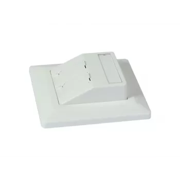 SYNERGY21 Keystone-moduledrager inbouw voor 2xTP-module reinwit rond S216330V3