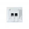 SYNERGY21 Keystone-moduledrager inbouw voor 2xTP-module reinwit rond S216330V3