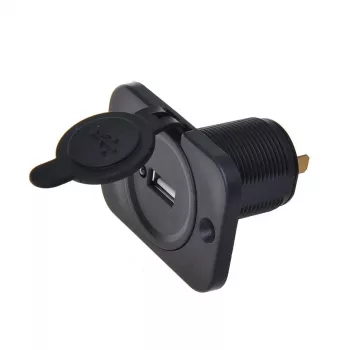 IWH USB-inbouw-laadbus 12/24V, 2,1A, 1x USB-A, paneelmontage 019004