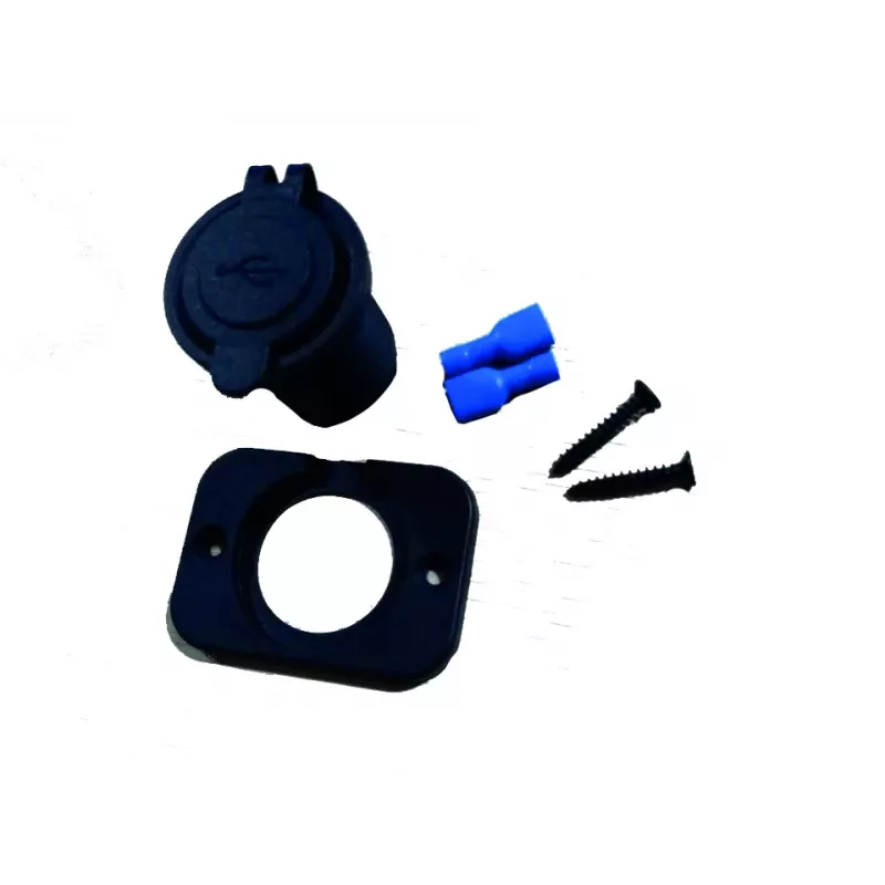 IWH USB-inbouw-laadbus 12/24V, 2,1A, 1x USB-A, paneelmontage 019004
