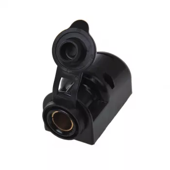 IWH opbouw-DIN-stopcontact 12/24V 16A zwart 019009