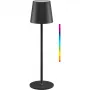 Wentronic Goobay draadloze LED-tafellamp, maat M, 38 cm, RGBW, zwart (76569)