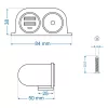 IWH 12/24V auto-stopcontact met 2 USB-aansluitingen, 4,2A totale uitgang (019010)