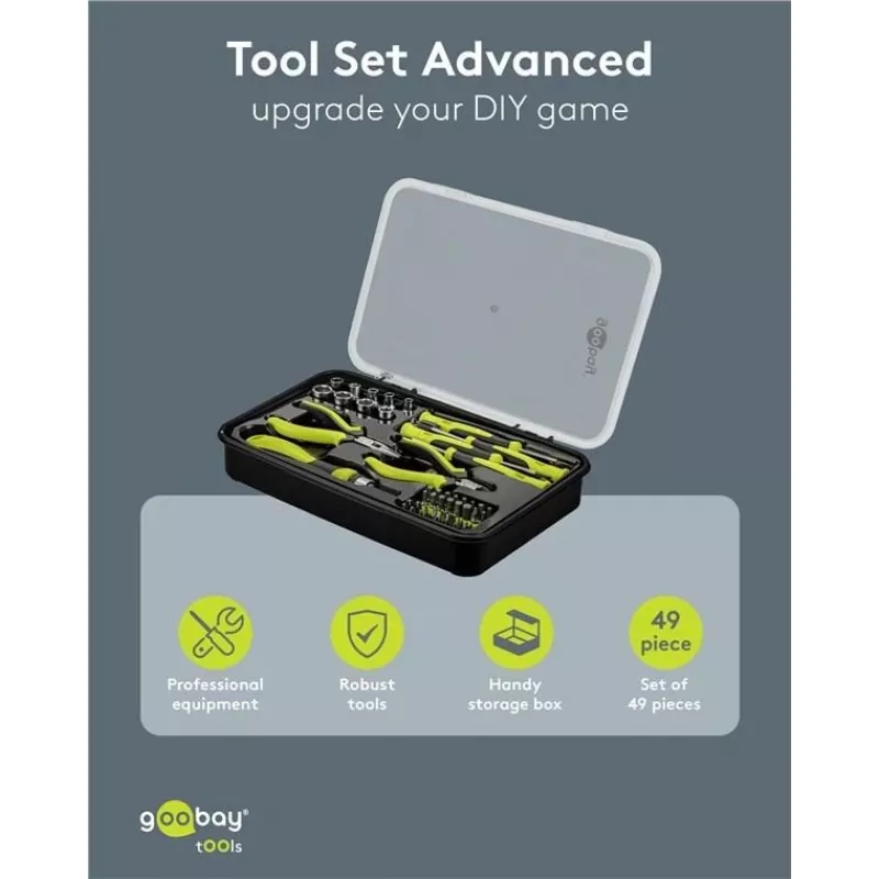 Goobay Advanced 49-delige precisiegereedschapsset voor elektronica reparatie 77846