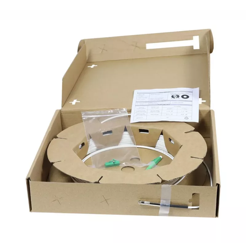 SYNERGY21 S218212 50m LC/APC naar LC/APC single-mode OS2 G.657.A2 glasvezel patchkabel, 9/125µm, 2,2mm, trekkoord