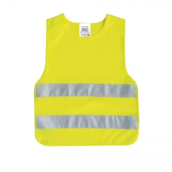 IWH 453502 kinder-veiligheidshesje EN 1150, fluorescerend geel, klittenband, unisex