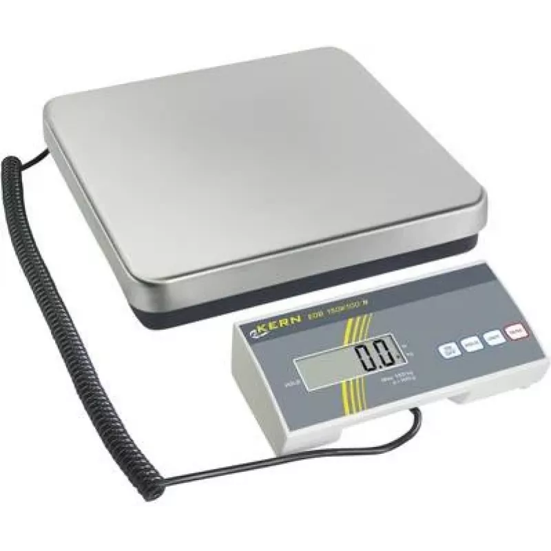 KERN EOB 150K50 platformweegschaal 150 kg capaciteit, 50 g afleesbaarheid, LCD-display, net-/batterijvoeding