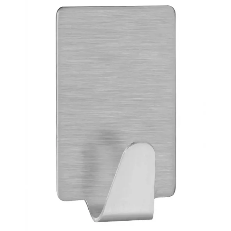 tesa Permanent haak rechthoekig S metaal, chroom, zelfklevend, 1,5 kg, 1 stuk 66612-00000-00