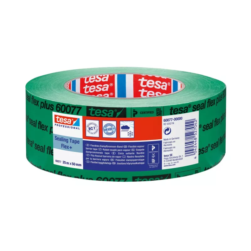 Tesa 60077 dubbelzijdig montageband 25 m x 50 mm wit PE-schuim