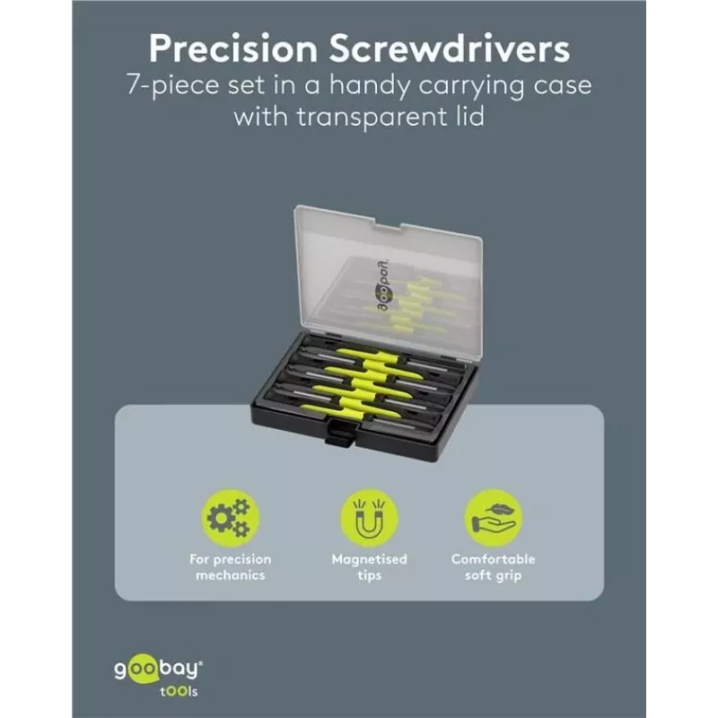 Goobay precisie-schroevendraaierset 7-delig 77837