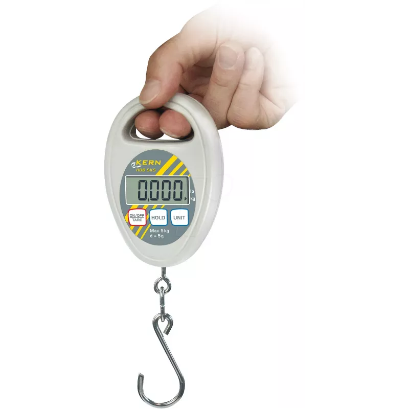 KERN HDB 5K5N digitale hangweegschaal, 5 kg capaciteit, 5 g afleesbaarheid