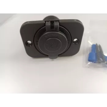 IWH inbouw-12/24V-DC-stopcontact, max. 20A, sigarettenaansteker-type, zwart 19002