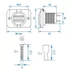 IWH USB dubbele inbouwstopcontact 12/24V 2,1A 2x USB-A zwart 019006